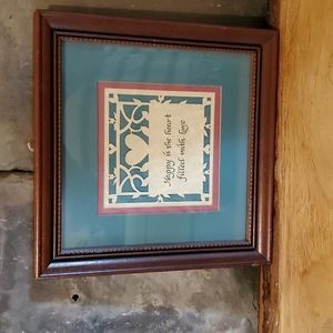 Design with Scissors 1987 Vintage. "Happy is the Heart filled with Love.